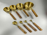 Stainless Steel Measuring Cups and Spoons Set, Cooper Finish, 8-Piece for Baking and Cooking LSB-59233