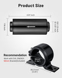 Inline Fuel Filter 10 Micron with 6AN 8AN 10AN Adapter&Bracket Clamp 50MM Universal V1258-DP02-C-3099