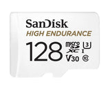 SanDisk High Endurance 128GB microSD 100MB/s 40MB/s 10K hrs 4K UHD C10 U3 V30 -40&degC to 85&degC Heat V1202-V2-FMS-MSDHE-128G