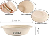 Roofei 30oz. Paper Bowls Disposable Bowls Brown Natural Unbleached Biodegradable Made of V1192-AZ-W-17966