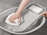 Mini Washboard 2 in 1 Portable Nonslip Plastic Washing Laundry Board with Soap Holder for Home V1294-YM0901-3117240222611
