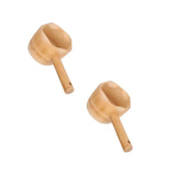 Bamboo Water Ladle Yellow Multipurpose Home and Outdoor Use 2Pcs V1366-AZ2-W-21149