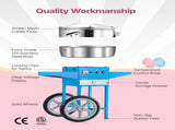 Electric Cotton Candy Machine with Cart, 1000W Commercial Candy Floss Maker with 52cm Stainless V952-HCDRMHTJLSWGM2LX4V3