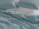 Bedding House Summer Blue Grey Seersucker Cotton Quilt Cover Set Queen V442-HIN-QUILTCS-SUMMERSEERSUCKER-BLUE-QS