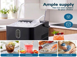 Devanti Ice Maker Portable Ice Machine Countertop Bullet Cube 12KG Black IM-ZB-E-12WL01-BK