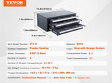 Drill Bit Cabinet, Three-Drawer Drill Bit Organizer Cabinet for A to Z, Steel Drill V952-ZTFPGJXADZSCZ52E8V0