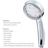 7 Colors LED Shower Head, Multicolor, Universal Fit, with strong thermal material, pressure-boosted V1189-LC-LY-00068