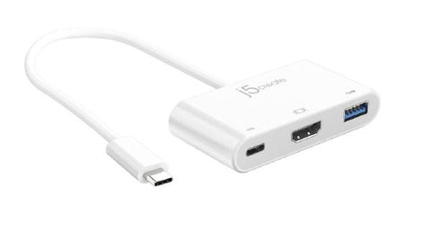 J5create JCA379 USB-C TYPE-C to HDMI &amp USB 3.0 WITH POWER DELIVERY Adaptor Hub V177-MA-15A-JCA379