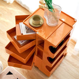 Artiss Storage Trolley Bedside Table 5 Tier Cart Boby Replica Orange AI-PP-TROLLEY-L-OR