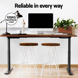 Artiss Standing Desk Motorised Electric Dual Motor Rustic Brown 120CM HASD-B-M10-BKDF-RBDB-120