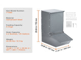 Hog Feeder 2.2 Bushel Metal Double Door Pig Feeder Feeding up to 5 Hogs V952-SCWSQDMZWSQ1WLRJ5V0