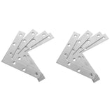 Silver Stainless Steel L Bracket for Furniture Use, Flat Corner Brace, Durable and Sturdy V1366-AZ2-W-13639