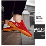 Men's Sneakers Barefoot Lightweight Shoes V213-SNFF07-A-RED44