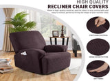 Recliner Covers, Stretch Reclining Chair Covers, Recliner Sofa Slipcovers Stripe Jacquard Recliner V1258-DP02-C-1275