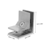 Glass Panel Clamp, Plated Silver, 304 Stainless Steel, for Home, Quick DIY Installation V1369-AZ3-W-19222