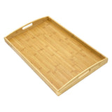 Portable Bamboo Serving Tray with Handles, Ideal for Breakfast in Bed, Dinner Service, and Living V1370-AZ4-17211