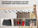 Clothes Hangers, Adjustable Heavy Duty Hangers with Non-Slip Clips Pants Hangers Stainless Steel V1259-DP01-A-4048