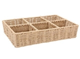 Basket Storage Woven Organizer Wicker Baskets Compartment Rattan Toilet Holder Divided Bin Seagrass V1366-AZ2-W-13152