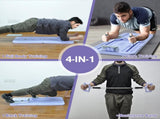 Foldable Pilates Board Reformer 4 in 1 Multifunctional Core Exercise Set Ab Trainer with Timer and V985-PILATESBOARDREFORMER