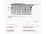 Concession Window 1524x915 mm, Aluminum Alloy Service Window for Food Truck, Up to 85 Degrees Stand V952-SCFWCK6036YCSVAAR001V0