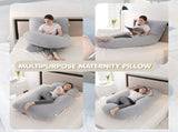 CARLA HOME U Shaped Pregnancy Pillow for Full Body Support Grey - Polyester - Full Body Pillow LSB-36502