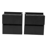 4pcs Furniture Riser Black Enlarged Widened Rectangle Rubber 3in Furniture Leg Mat for Home V1294-YM0717-3114220071811