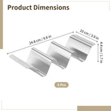 6PCS Stainless Steel Taco Holders, 3 Slots Taco Stand Rack Set with Handles, Oven Grill Dishwasher V1192-AZ-W-18443
