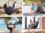 Gardeon Hammock Chair Outdoor Camping Hanging Hammocks Cushion Pillow Grey HM-CHAIR-PILLOW-GREY