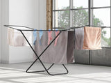 Large Double-Wing Floor-Standing Folding Clothes Drying Rack-Black V1161-109744