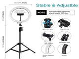 10.2 Rgbw Led Ring Light Kit With 1.1M Tripod & Phone Clamp PRL-4403TKP