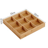 Divided Wooden Tray Multi Serving Tray for Hot Pot Restaurants Sushi Plate 9 V1294-YM0521-3118230024115