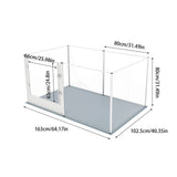Silver Transparent Acrylic 6 Panel Dog Playpen Indoor Fence Whelping Box with Lock Door V767-XPETSYL-16S-V1
