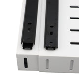 Pull Out Cabinet Organizer Expandable Adhesive Cabinet Slide Out Drawer for Pantry Closet White V1294-YM0901-3118240165811