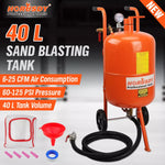 40L Sandblasting Tank Portable Sand Grit Blaster Abrasive Gun Car Trucks V465-86423