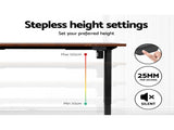 Artiss Standing Desk Motorised Rustic Brown 140CM HASD-114G-BKDF-RBDB-140