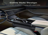 Universal Fit Premium Leather Car Seat Gap Filler Organizer, Center Console Organizer with Card V1107-800-74458-BEG-2PCS