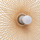 Sophia Natural Hand-Woven Bamboo Wave Pendant Lamp - Small V563-75229