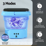 Devanti Portable Washing Machine 4.5L Blue PWM-B-FOLD-4.5-BL