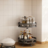 Double Layer Kitchen Spice Rack Organizer for Cabinets Countertops and Pantry Non-Slip Design Space V1370-AZ4-14329