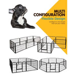 i.Pet 24" 8 Panel Dog Playpen Pet Exercise Cage Enclosure Fence Play Pen PET-DOGPLAYPEN-H60