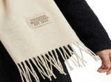 Beige Double-Sided Reversible Imitation Cashmere Scarf for Women - Soft Warm Winter Neck Wrap with V888-ELOSUNG53093