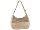 Pierre Cardin Womens Italian Leather Bag Perforated Cross Body Travel - Latte V563-PC-3343-LATTE