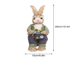 Artificial Simulated Straw Bunny Cute Easter Straw Rabbit Figurines Easter Bunny Props Home V1294-YM0715-211111YA03-1