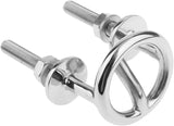 Marine Stainless Steel Transom Mount Ski Tow Hook Water Eye Hitch for Boats 2-1/2" Ring Boat V1259-DP01-A-1393