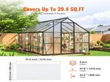 5 Pack Polycarbonate Greenhouse Panels 2' X 4' X 0.32'' Roof Sheets V952-SLWDBBSTM4FTWDFTVV0