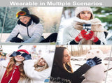 3 Pairs Touch Screen Gloves with Snow Flower Pattern, Warm Knit Winter Gloves Christmas Gifts V1189-LWWAL-20260325-00028