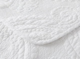100% Cotton Embossed White Opal Coverlet Bedspread Set V745-MMPAC061123Q13U