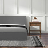 Milano Luxury Gas Lift Bed with Headboard - Grey No.28 - Single ABM-10002028