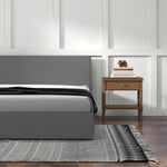 Milano Luxury Gas Lift Bed with Headboard - Grey No.28 - Double ABM-10001603