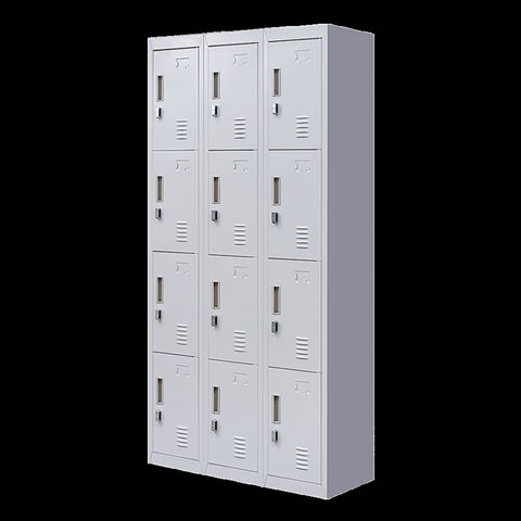 12-Door Locker for Office Gym Shed School Home Storage - Padlock-operated V63-839061